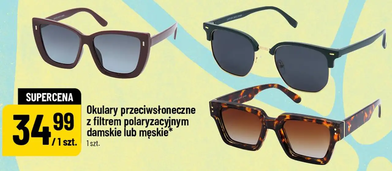 Okulary przeciwsłoneczne z filtrem polaryzacyjnym damskie lub męskie