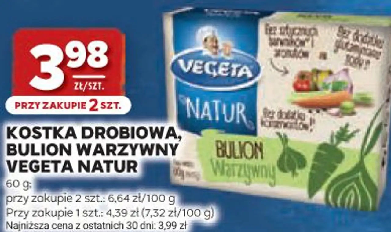 KOSTKA DROBIOWA, BULION WARZYWNY VEGETA NATUR