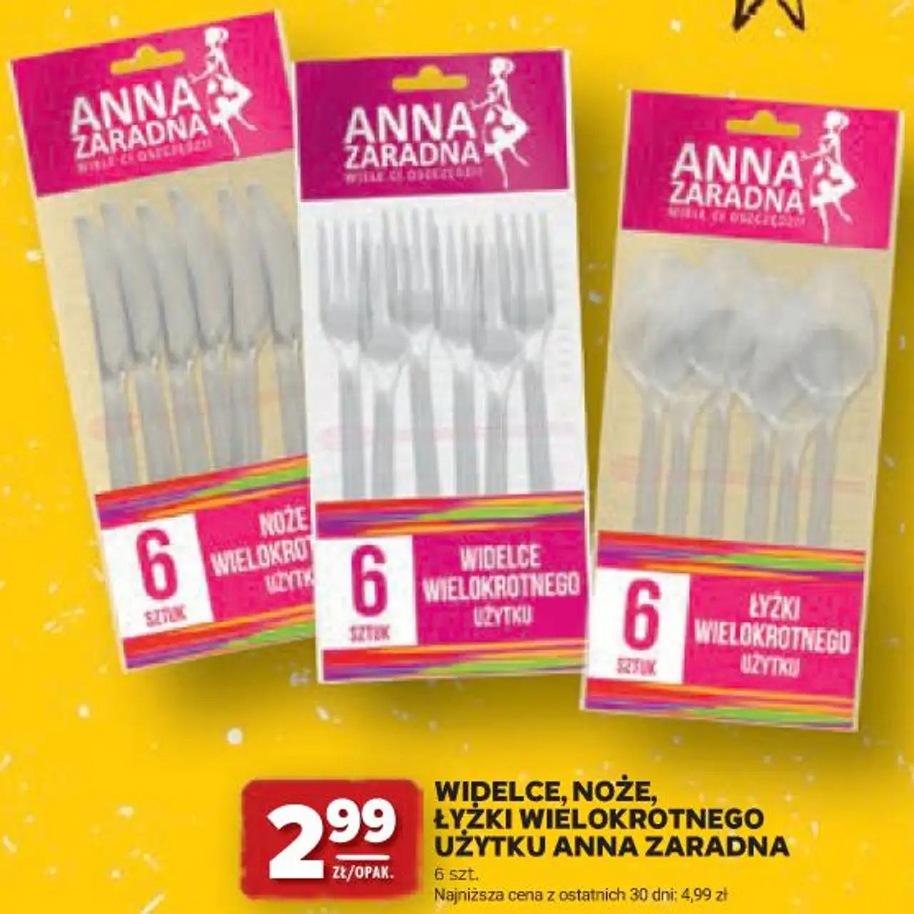 WIDELCE, NOŻE, ŁYŻKI WIELOKROTNEGO UŻYTKU ANNA ZARADNA