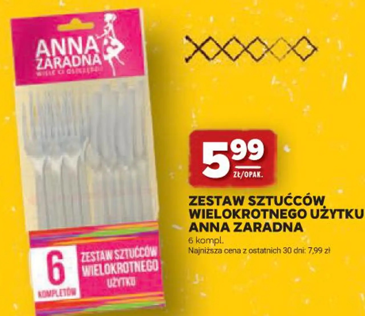 ZESTAW SZTUĆCÓW WIELOKROTNEGO UŻYTKU ANNA ZARADNA