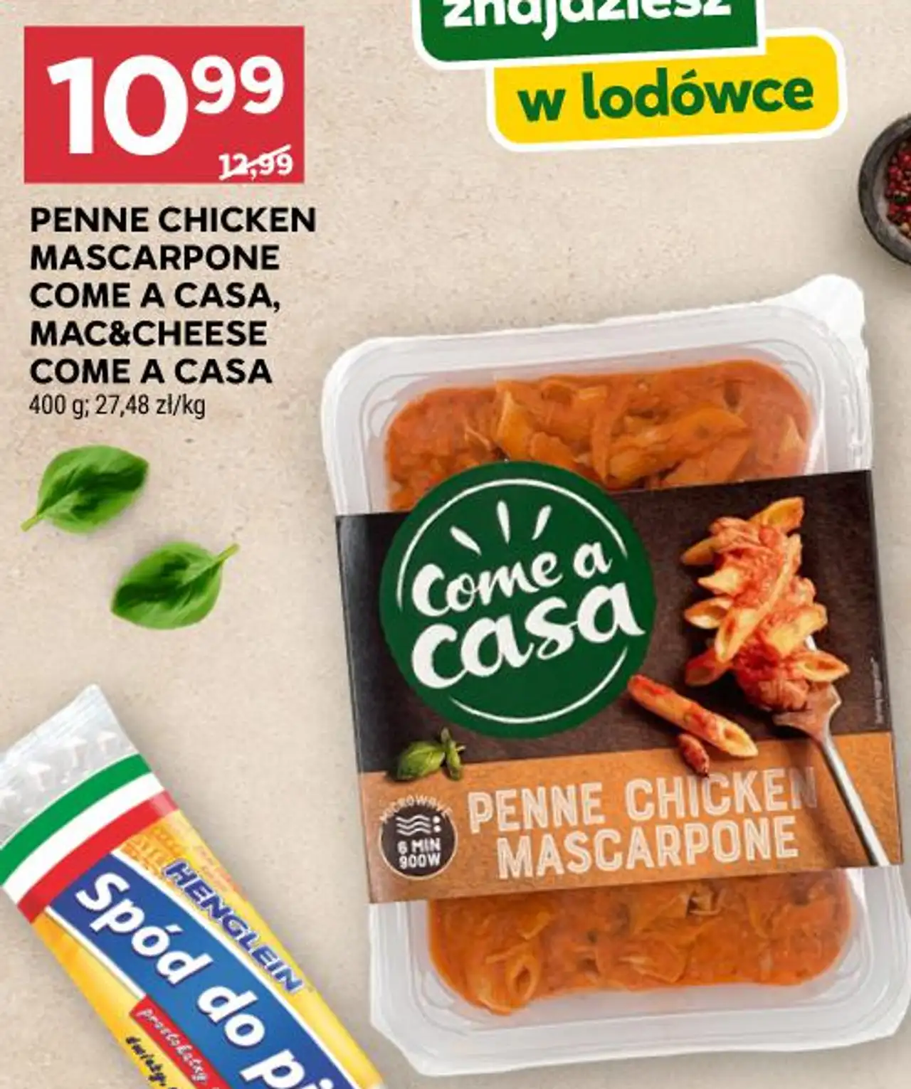 PENNE CHICKEN MASCARPONE COME A CASA, MAC&CHEESE COME A CASA