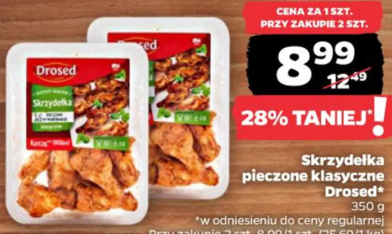 Skrzydełka pieczone klasyczne Drosed*