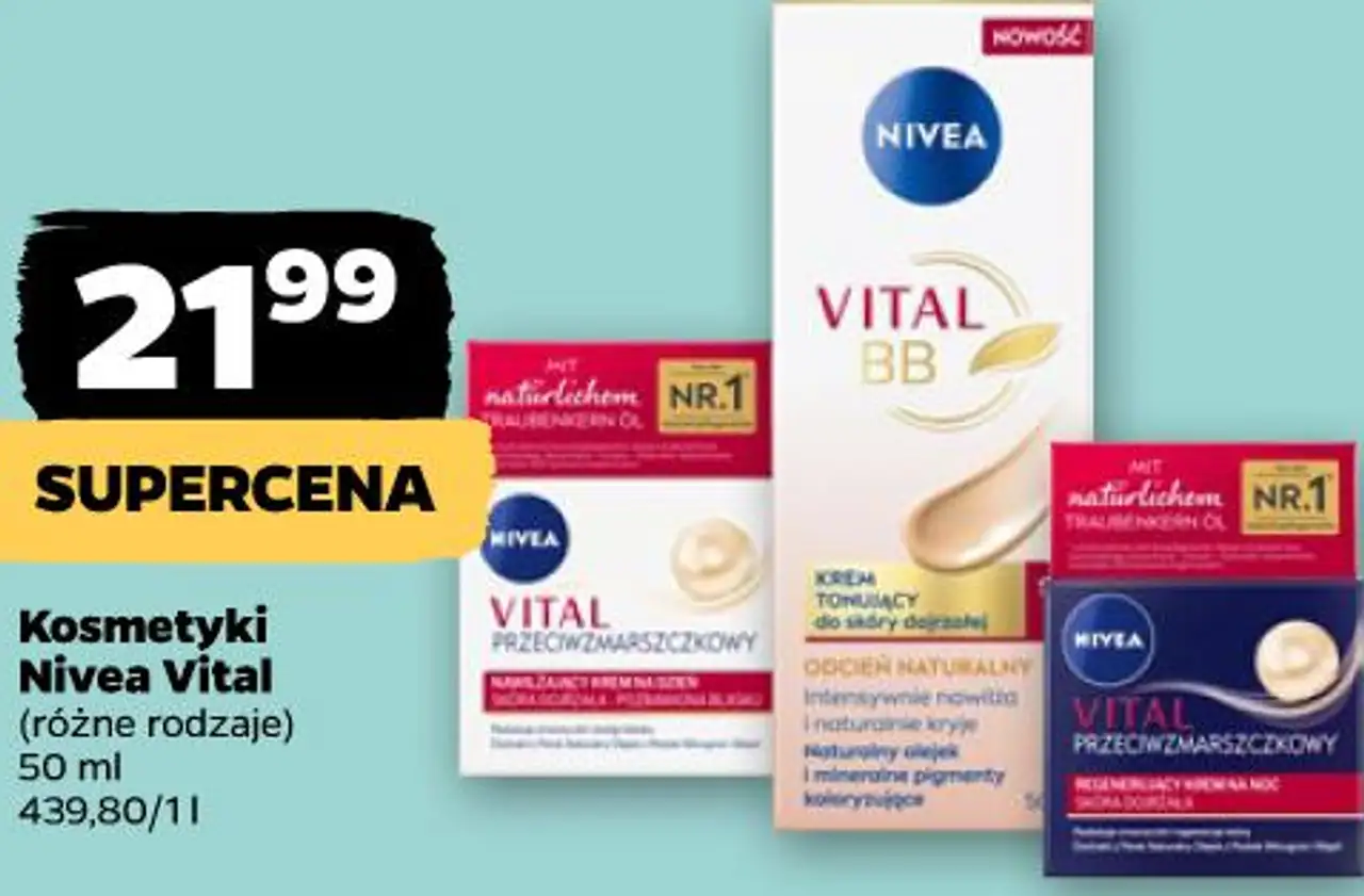 Kosmetyki Nivea Vital (różne rodzaje) 50 ml
