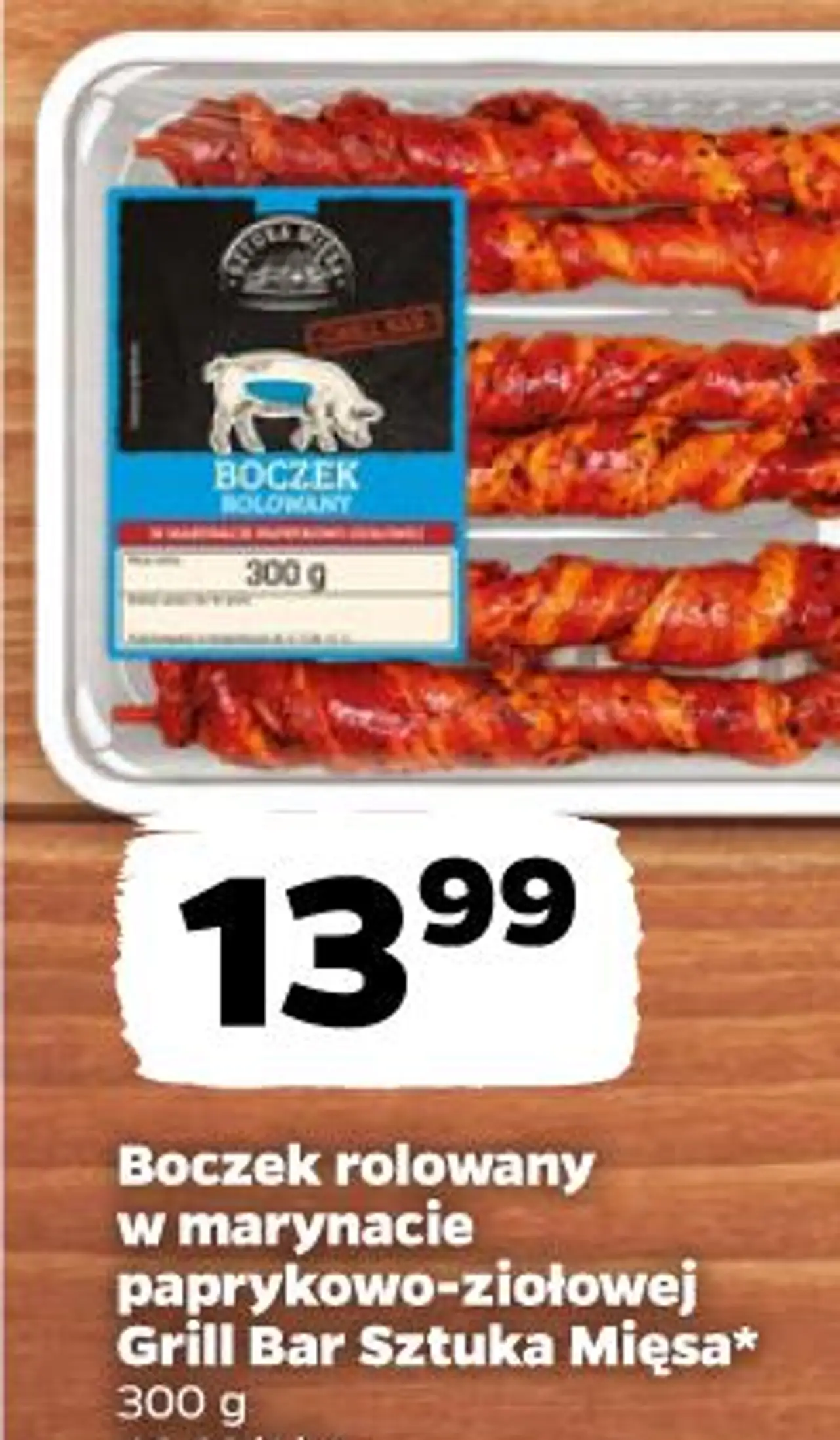 Boczek rolowany w marynacie paprykowo-ziołowej Grill Bar Sztuka Mięsa*