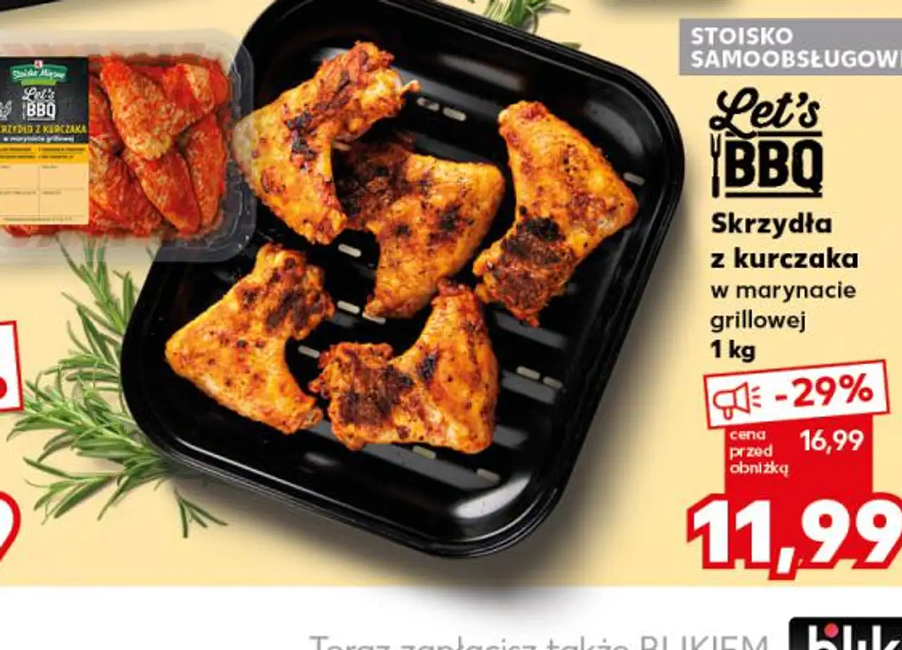 Let's BBQ Skrzydła z kurczaka w marynacie grillowej 1 kg