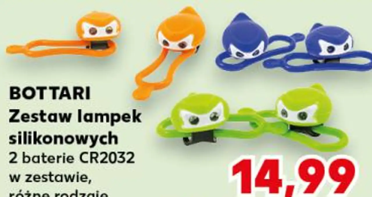 BOTTARI Zestaw lampek silikonowych 2 baterie CR2032 w zestawie, różne rodzaje