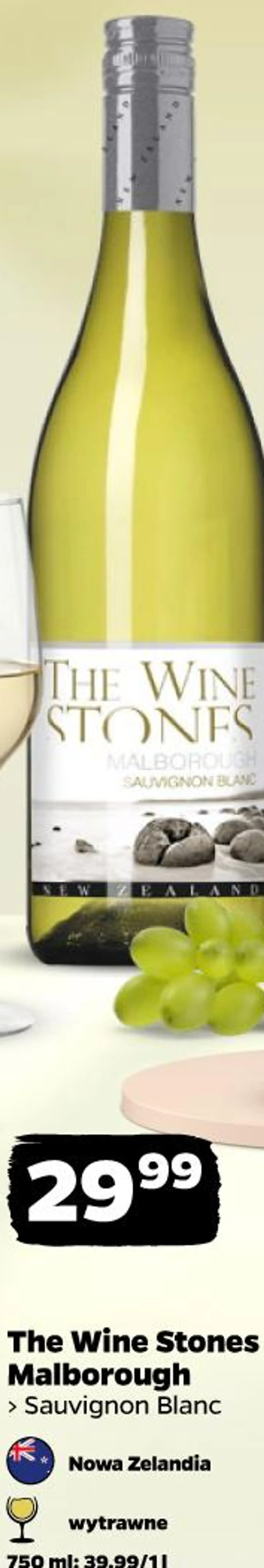 The Wine Stones Malborough Sauvignon Blanc wytrawne