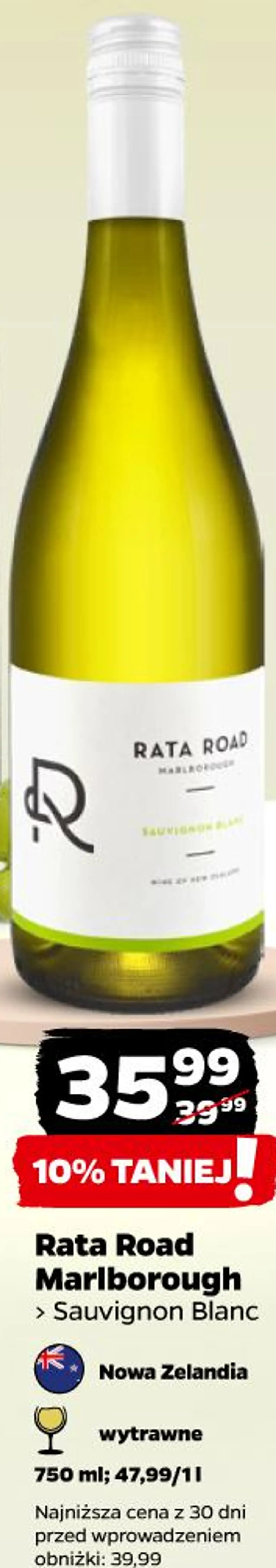 Rata Road Marlborough Sauvignon Blanc wytrawne