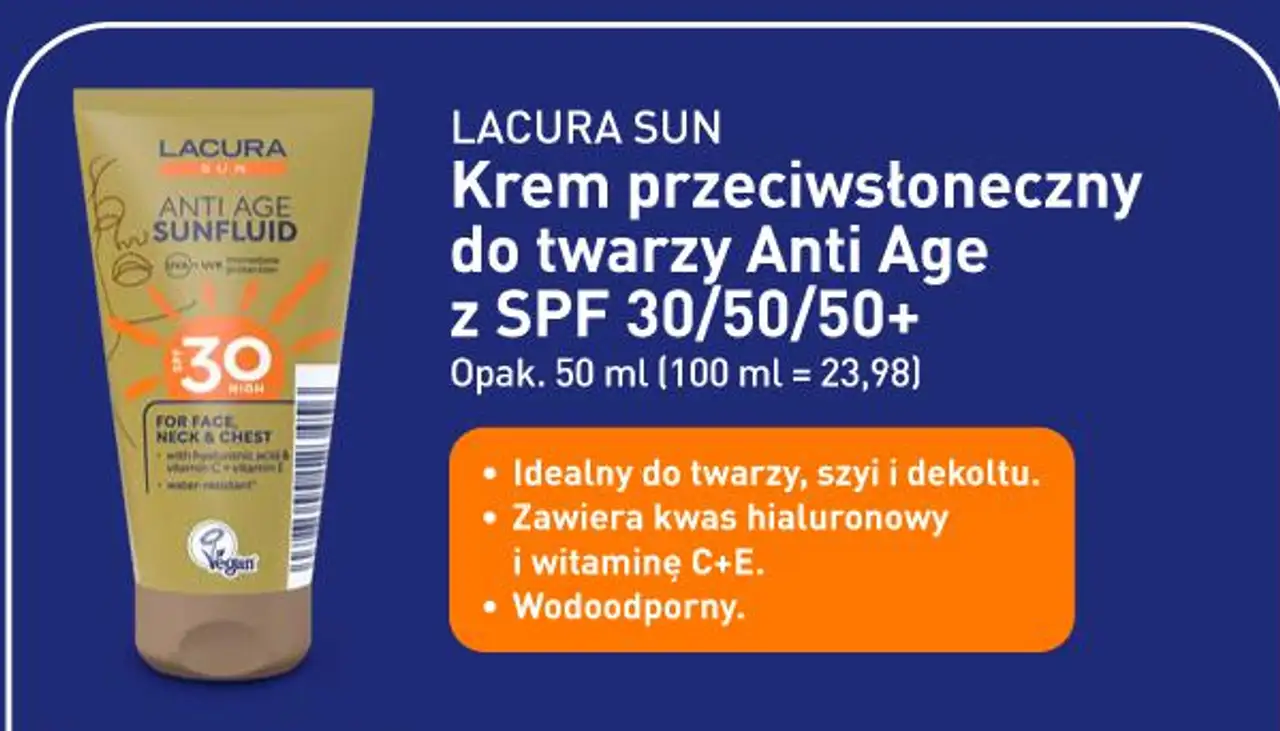 Krem przeciwsłoneczny do twarzy Anti Age z SPF 30/50/50+