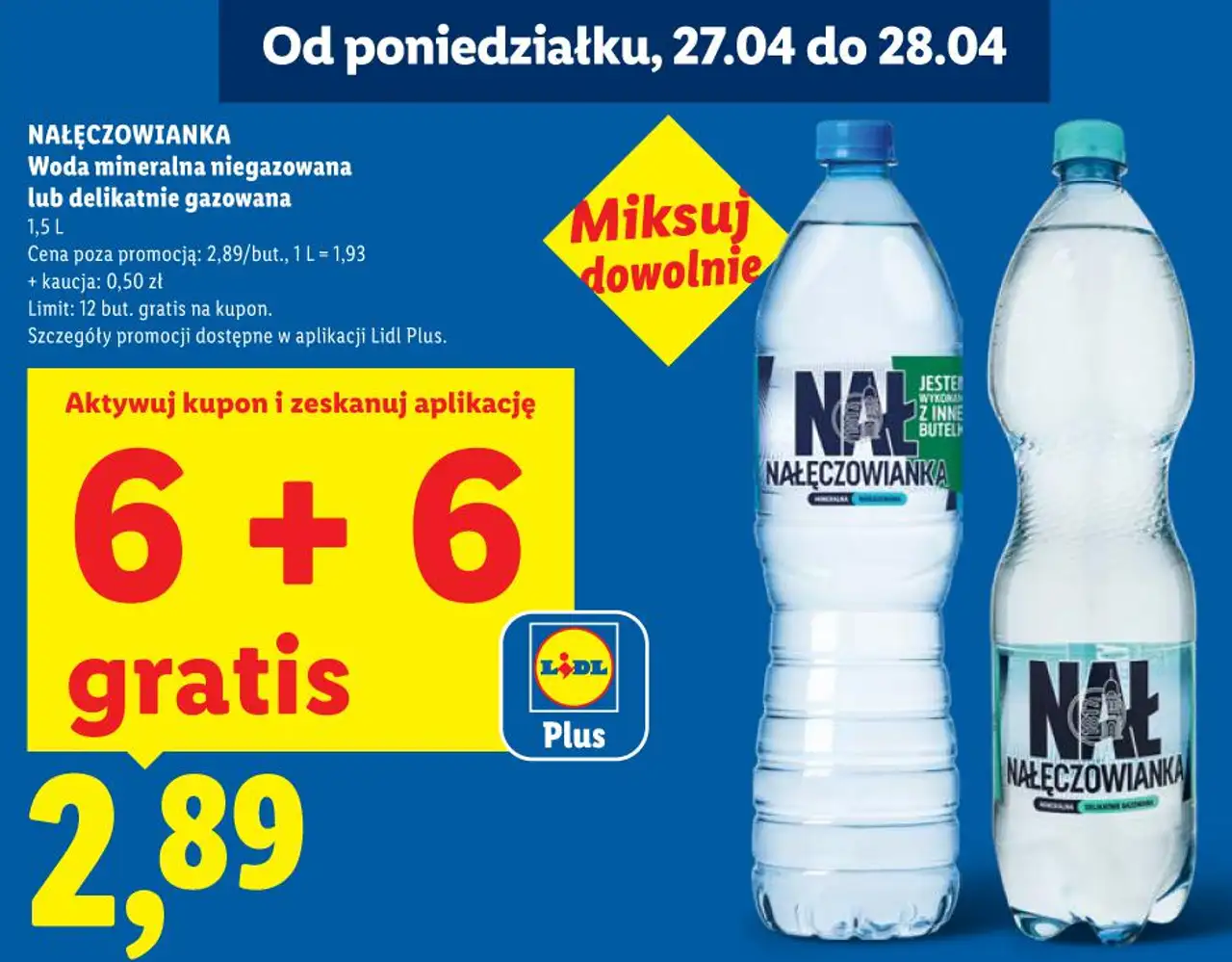 Nałęczowianka Woda mineralna niegazowana lub delikatnie gazowana