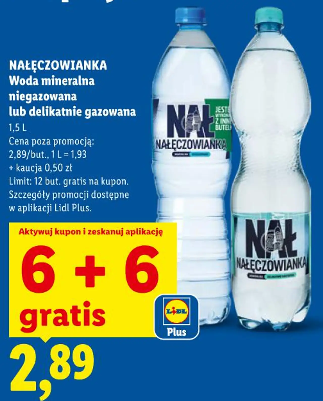 NAŁĘCZOWIANKA Woda mineralna niegazowana lub delikatnie gazowana