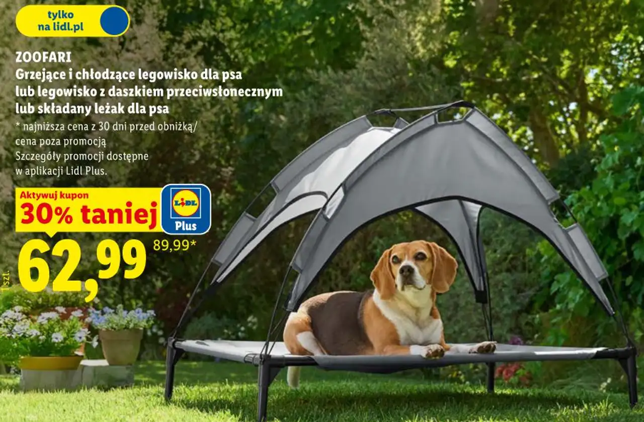 ZOOFARI Grzejące i chłodzące legowisko dla psa lub legowisko z daszkiem przeciwsłonecznym lub składany leżak dla psa