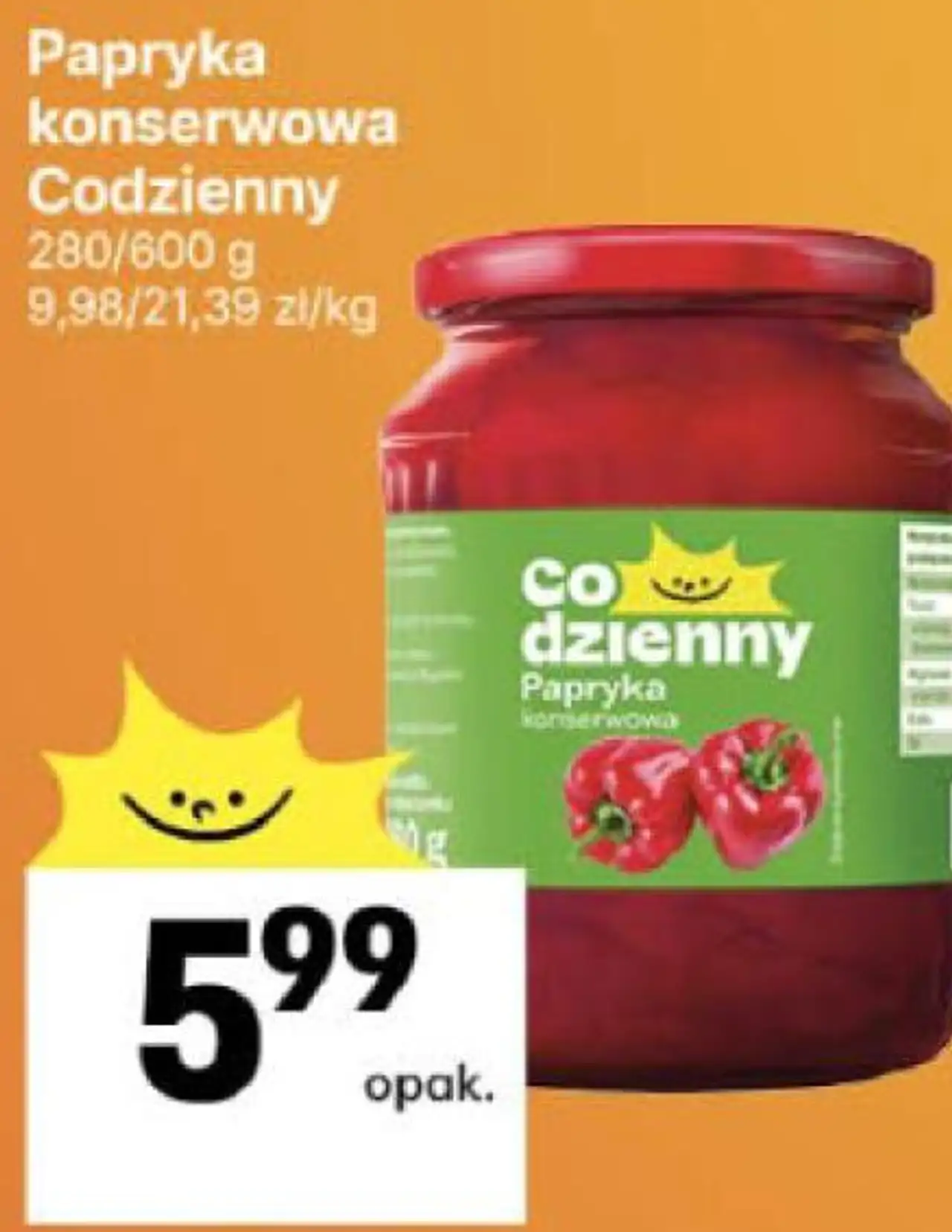 Papryka konserwowa Codzienny 280/600 g