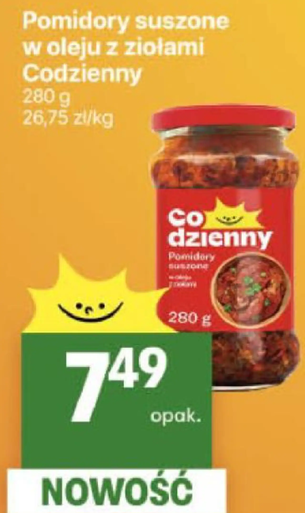 Pomidory suszone w oleju z ziołami Codzienny 280 g