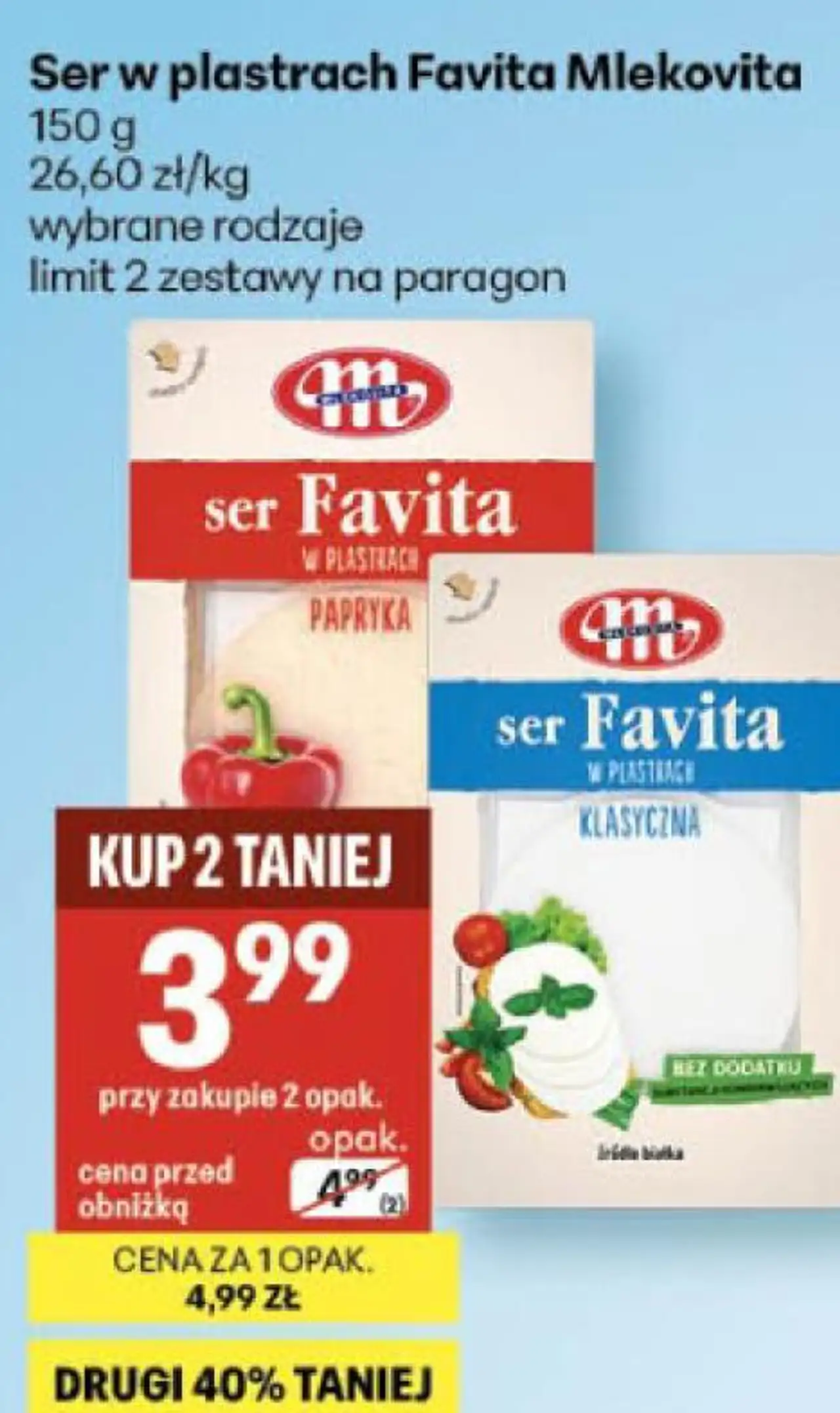 Ser w plastrach Favita Mlekovita