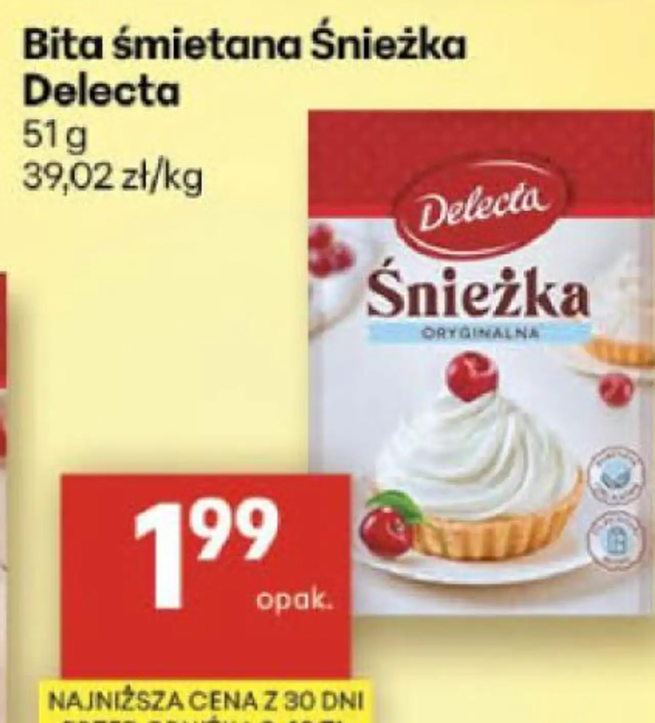 Bita śmietana Śnieżka Delecta