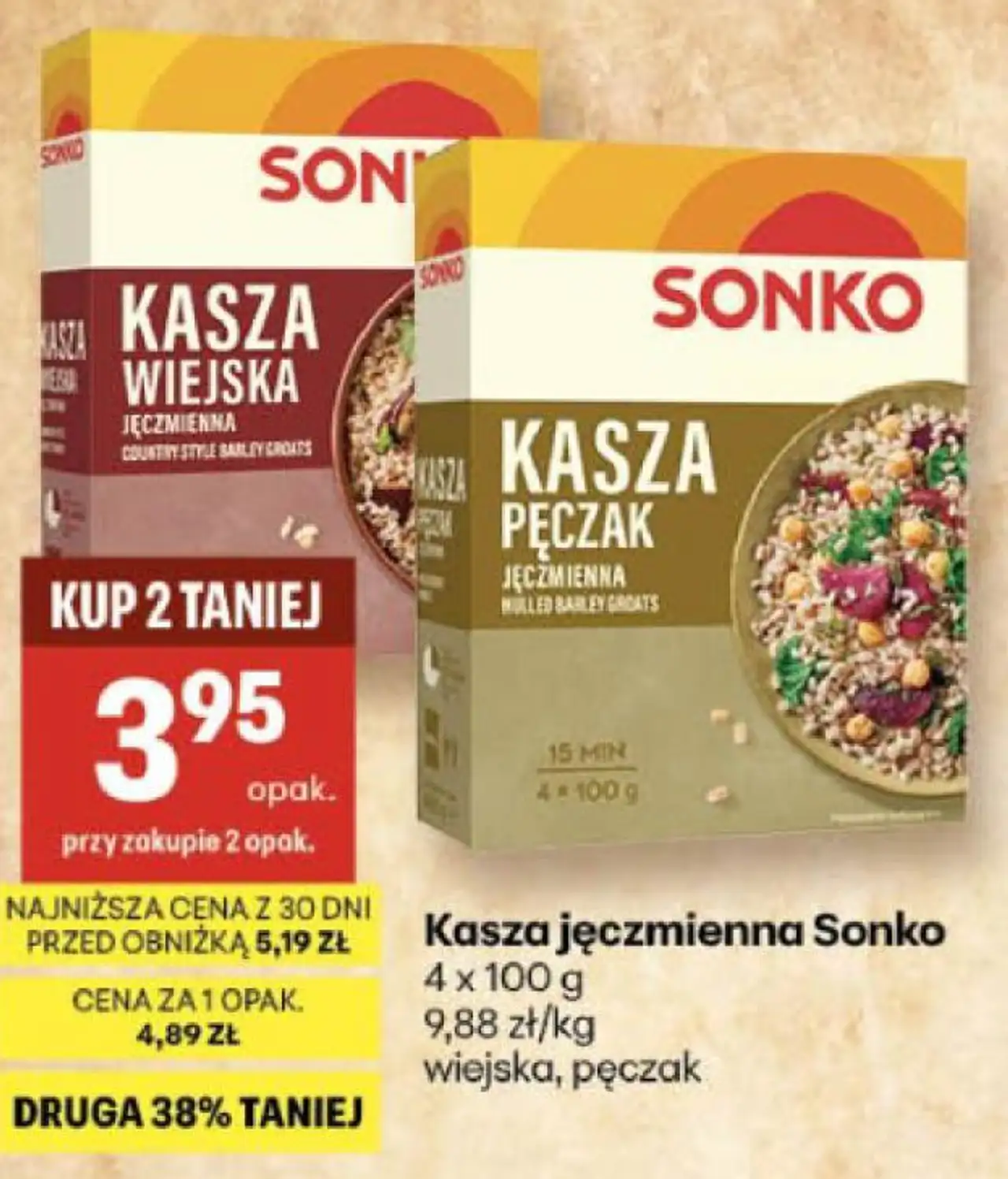 Kasza jęczmienna Sonko wiejska, pęczak