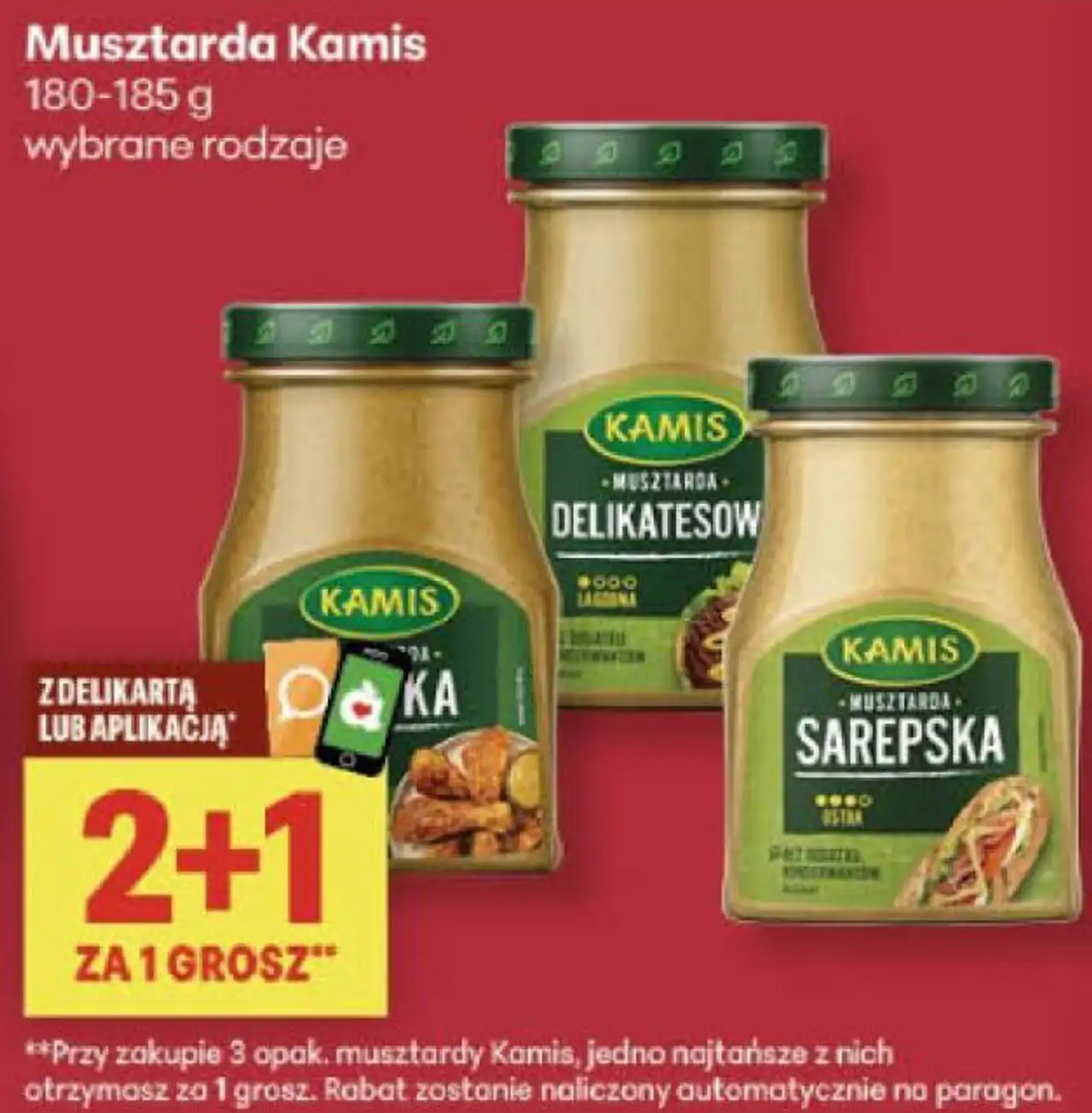 Musztarda Kamis 180-185 g wybrane rodzaje 2 + 1