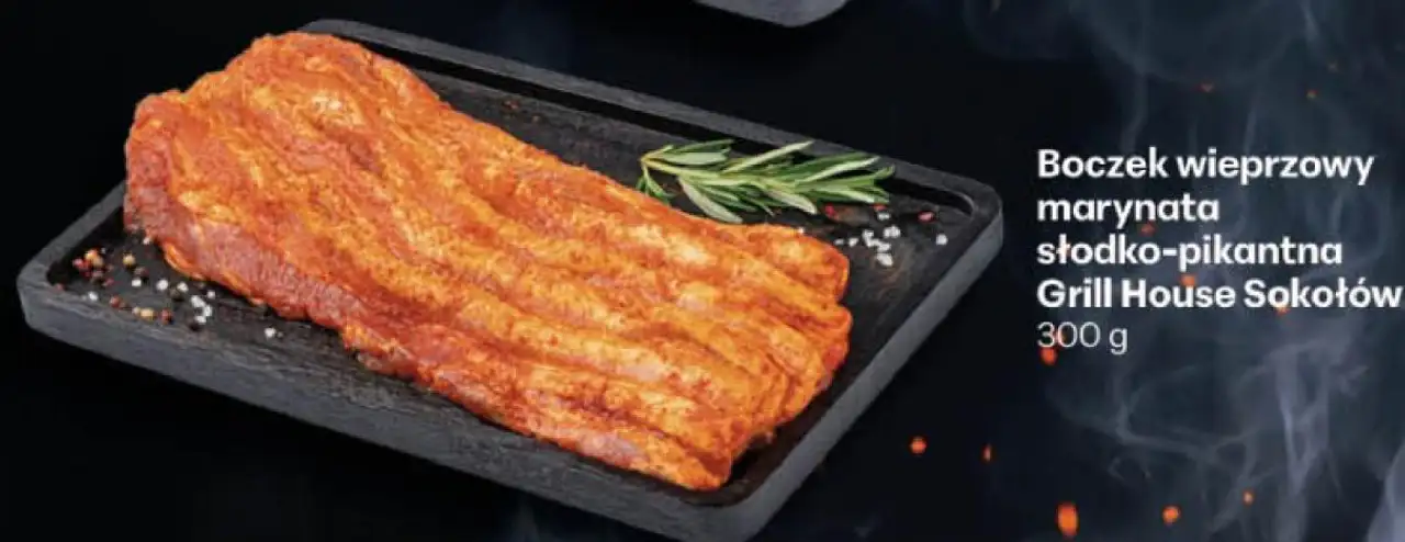 Boczek wieprzowy marynata słodko-pikantna Grill House Sokołów