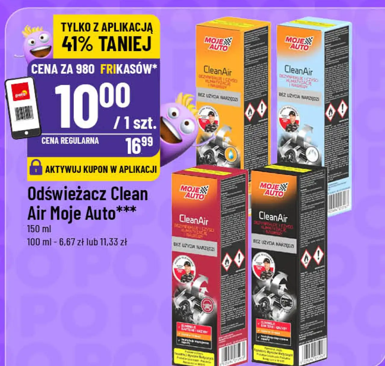 Odświeżacz Clean Air Moje Auto