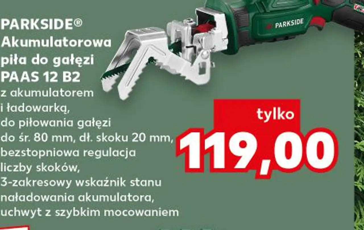 Akumulatorowa piła do gałęzi PAAS 12 B2 PARKSIDE