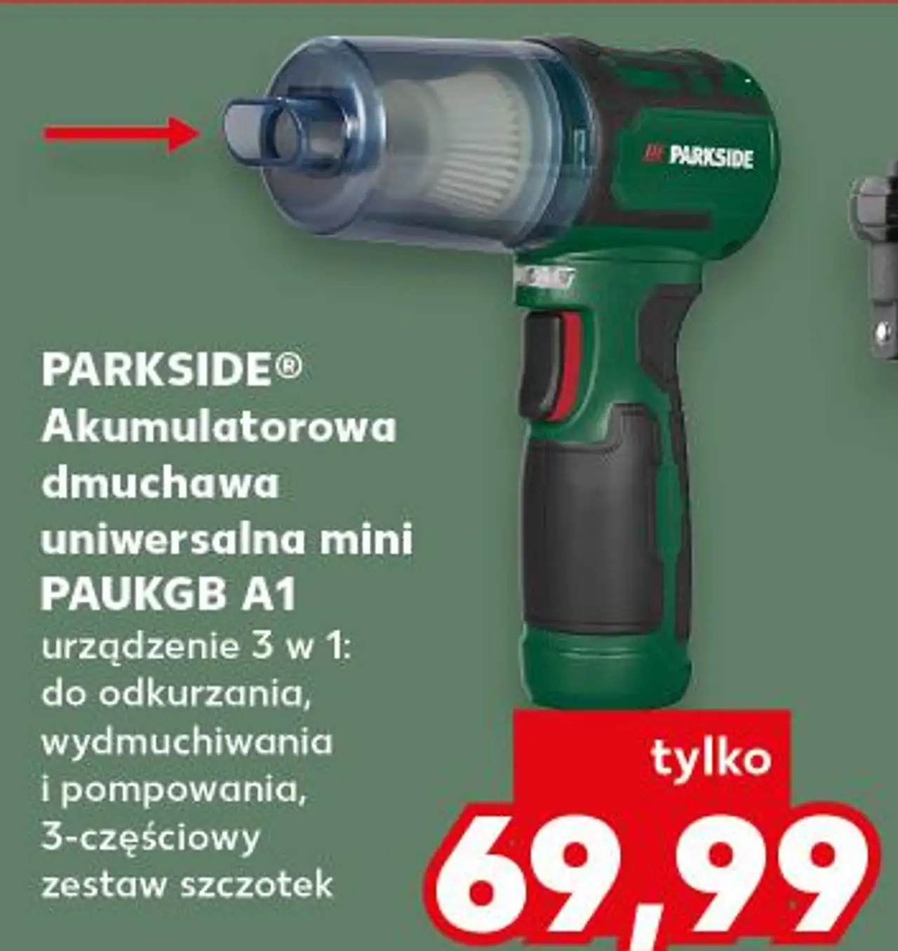 Akumulatorowa dmuchawa uniwersalna mini PAUKGB A1 PARKSIDE