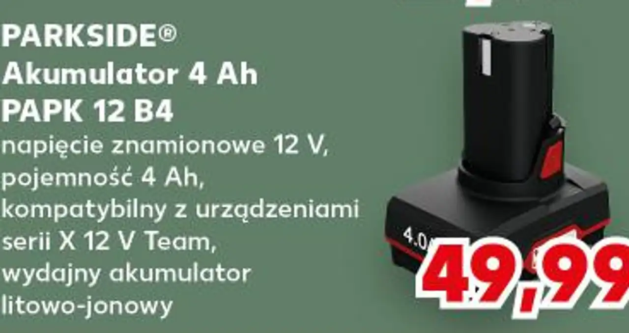 Akumulator 4 Ah PAPK 12 B4 PARKSIDE