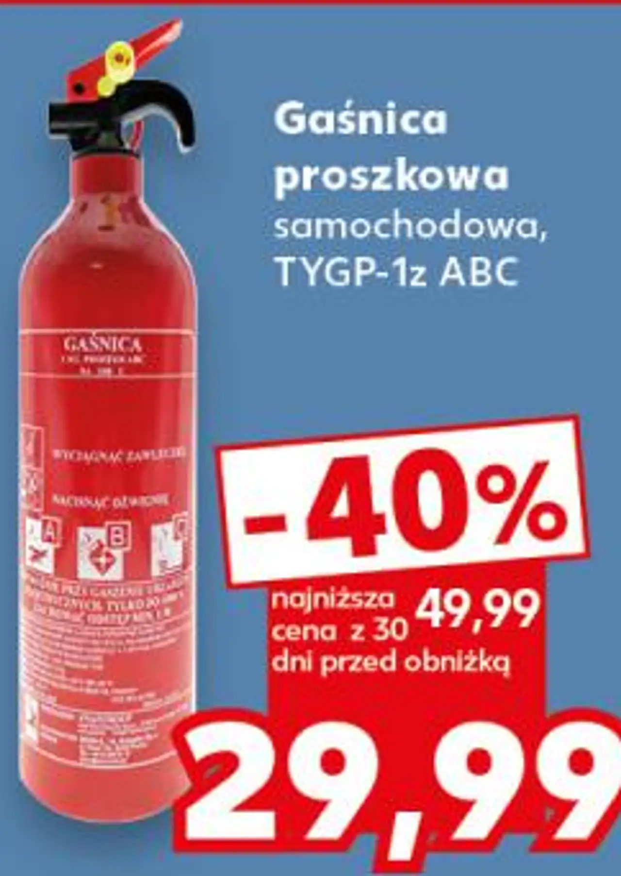 Gaśnica proszkowa samochodowa, TYGP-1z ABC