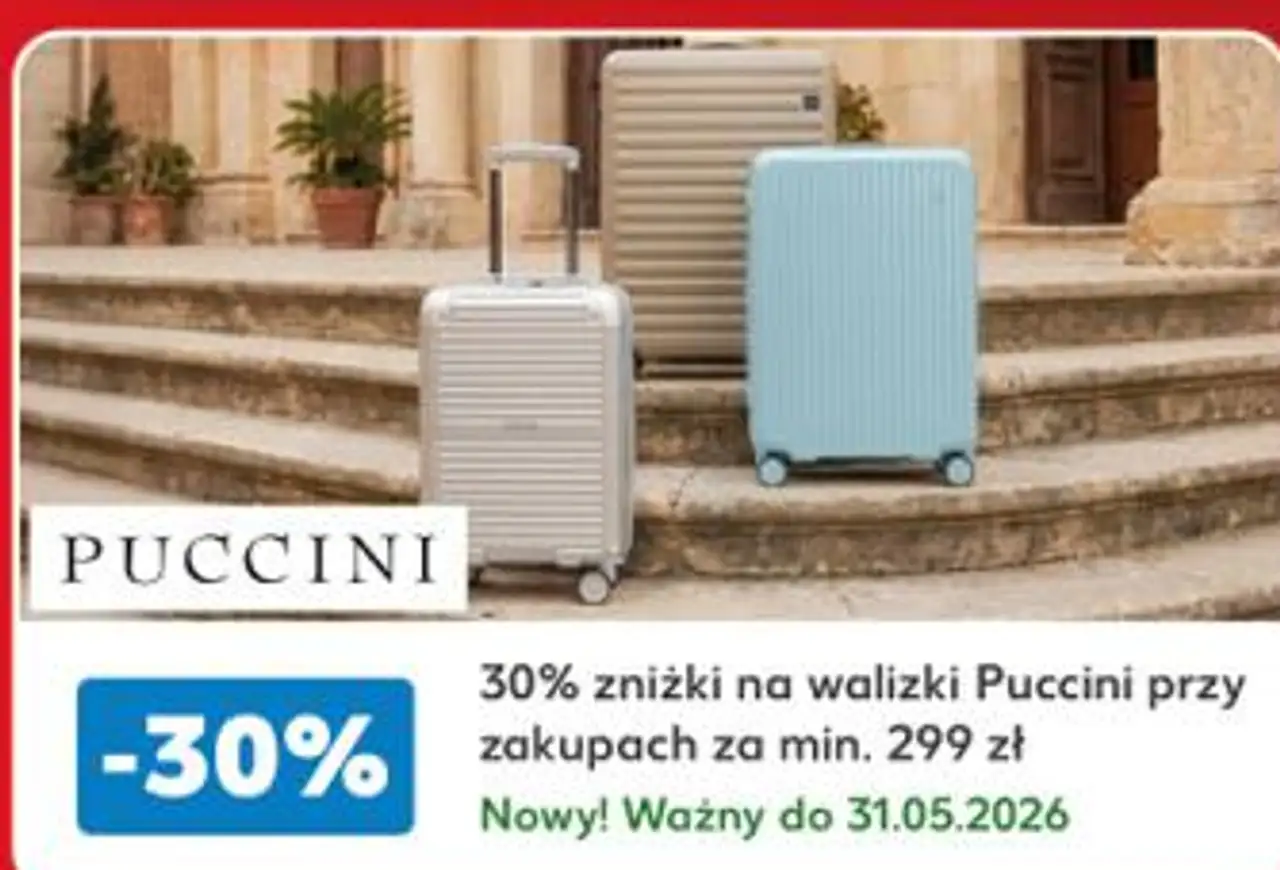 30% zniżki na walizki Puccini przy zakupach za min. 299 zł