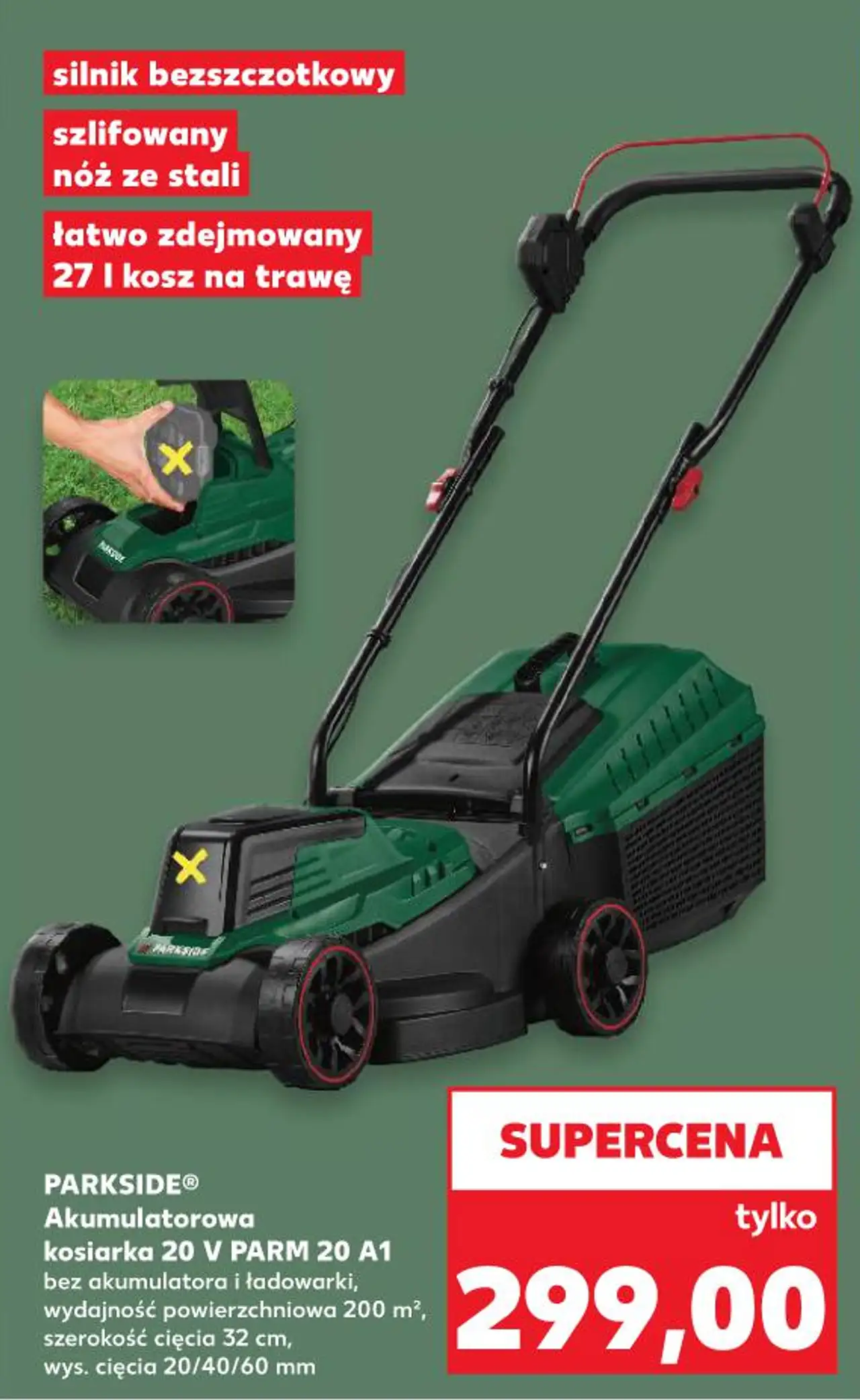 PARKSIDE® Akumulatorowa kosiarka 20 V PARM 20 A1