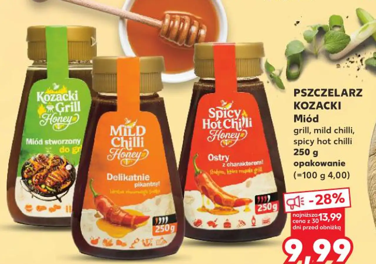 PSZCZELARZ KOZACKI Miód grill, mild chilli, spicy hot chilli