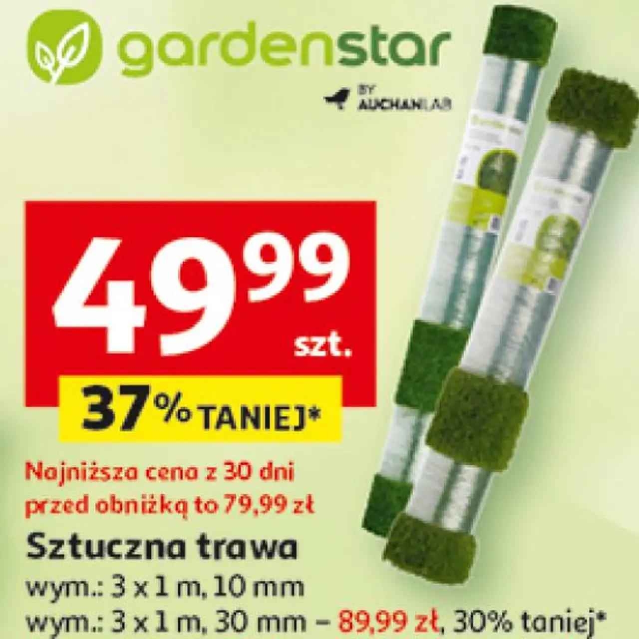 Sztuczna trawa gardenstar wym.: 3 x 1 m, 10 mm