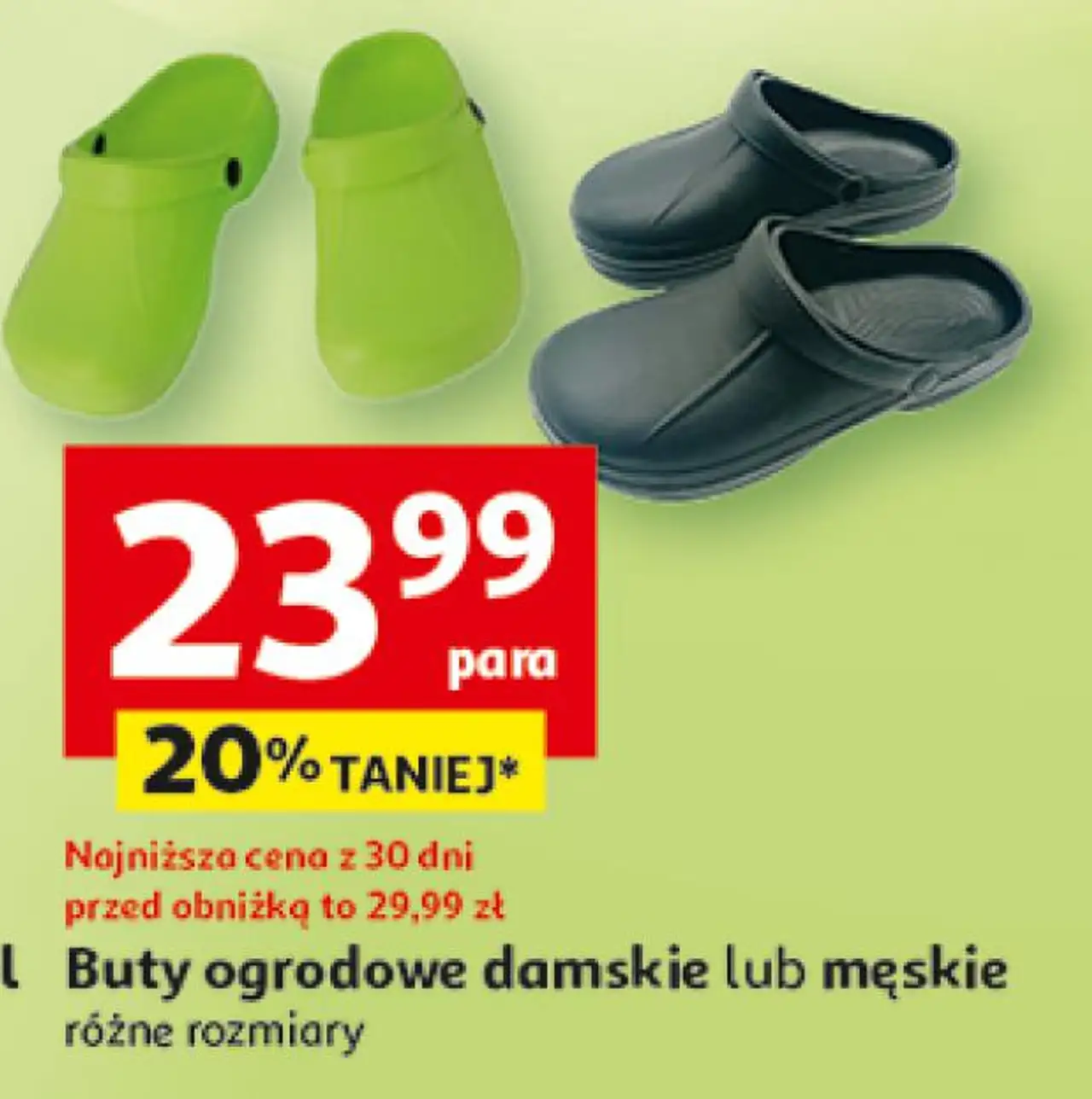 Buty ogrodowe damskie lub męskie różne rozmiary