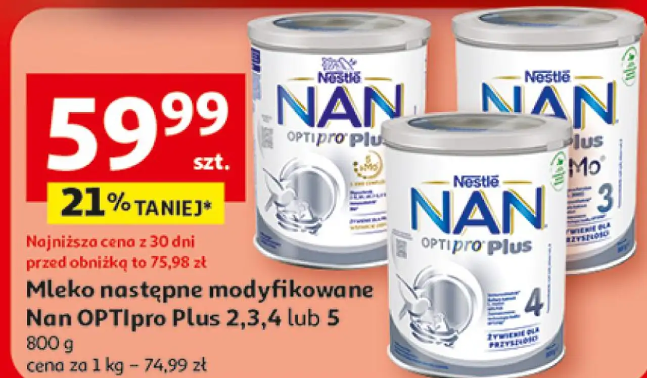 Mleko następne modyfikowane Nan OPTIpro Plus