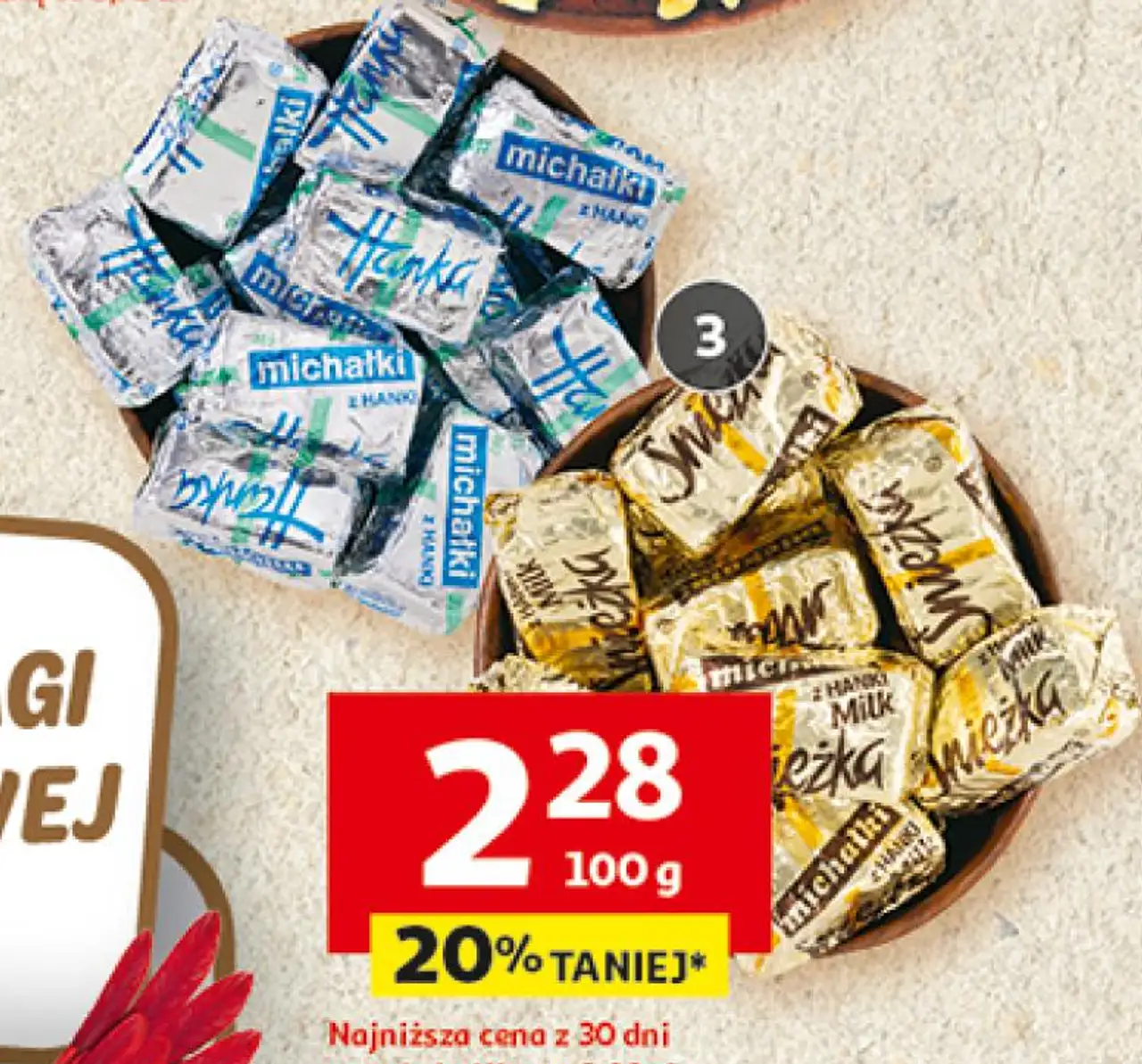 Cukierki Michałki z Hanki lub trufle premium luzem l