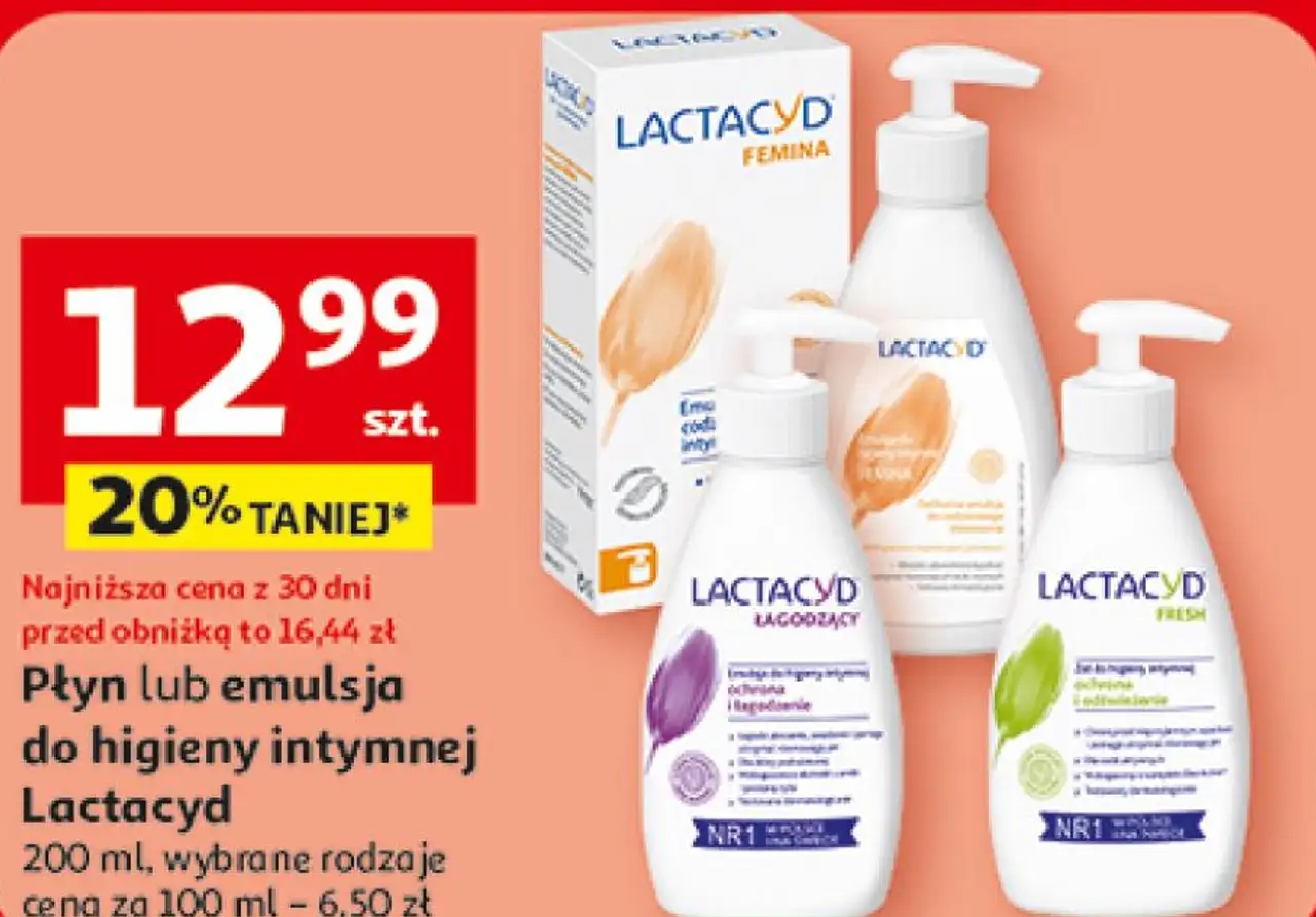 Płyn lub emulsja do higieny intymnej Lactacyd 200 ml