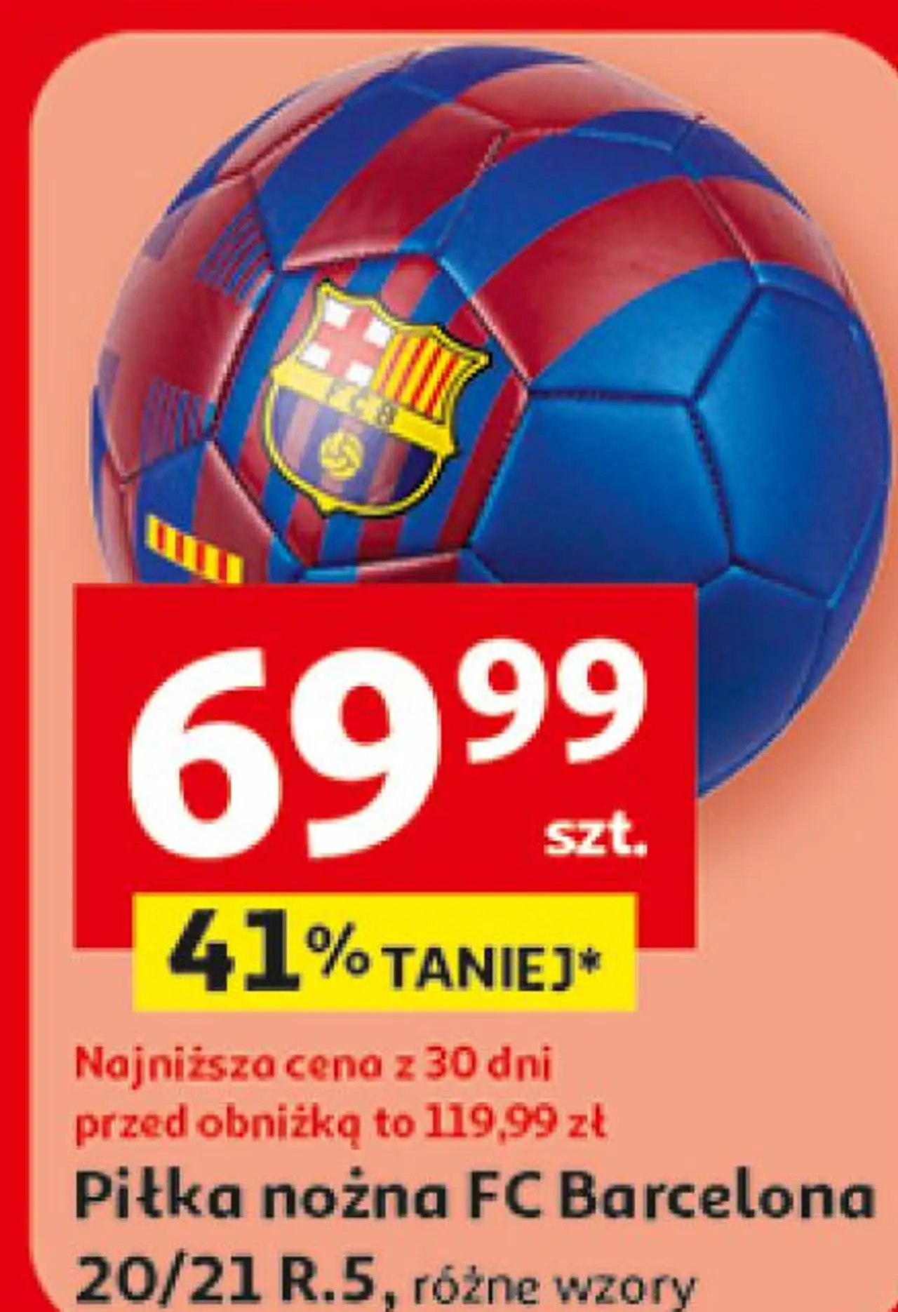 Piłka nożna FC Barcelona 20/21 R.5, różne wzory