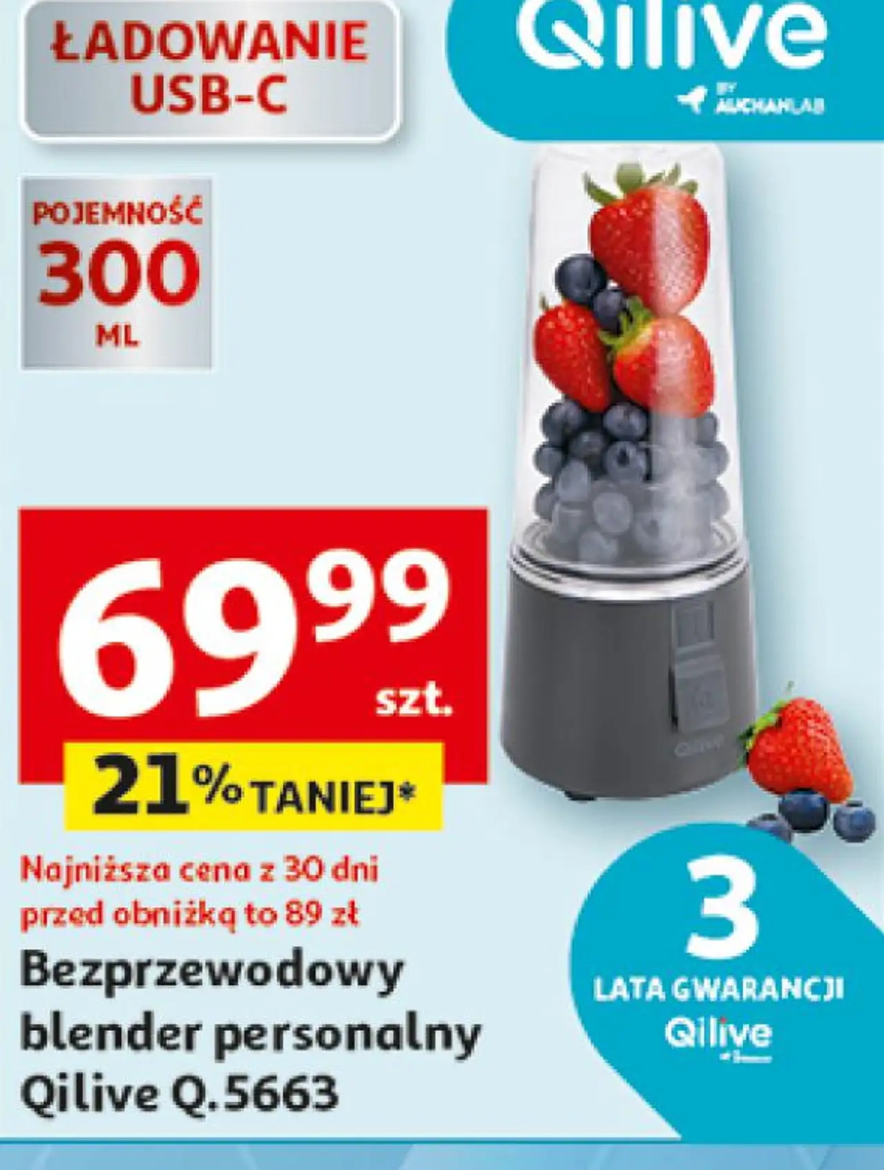 Bezprzewodowy blender personalny Qilive Q.5663