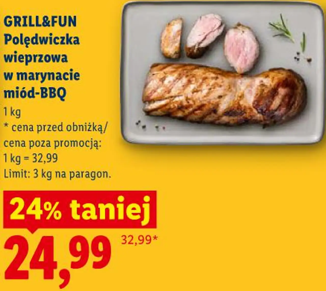 GRILL&FUN Polędwiczka wieprzowa w marynacie miód-BBQ