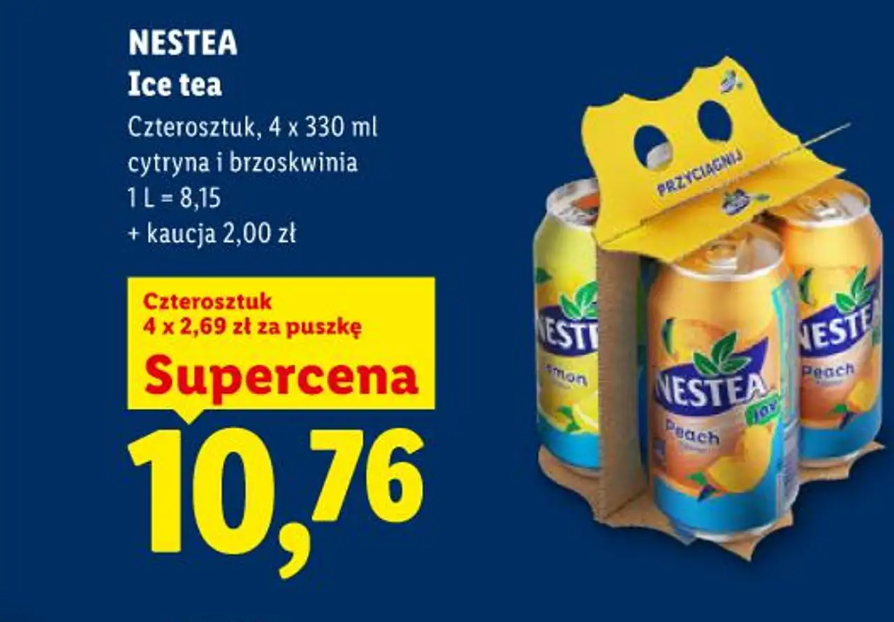 NESTEA Ice tea cytryna i brzoskwinia 4 x 330 ml