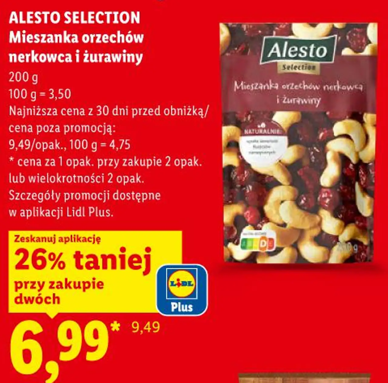 Mieszanka orzechów nerkowca i żurawiny ALESTO SELECTION