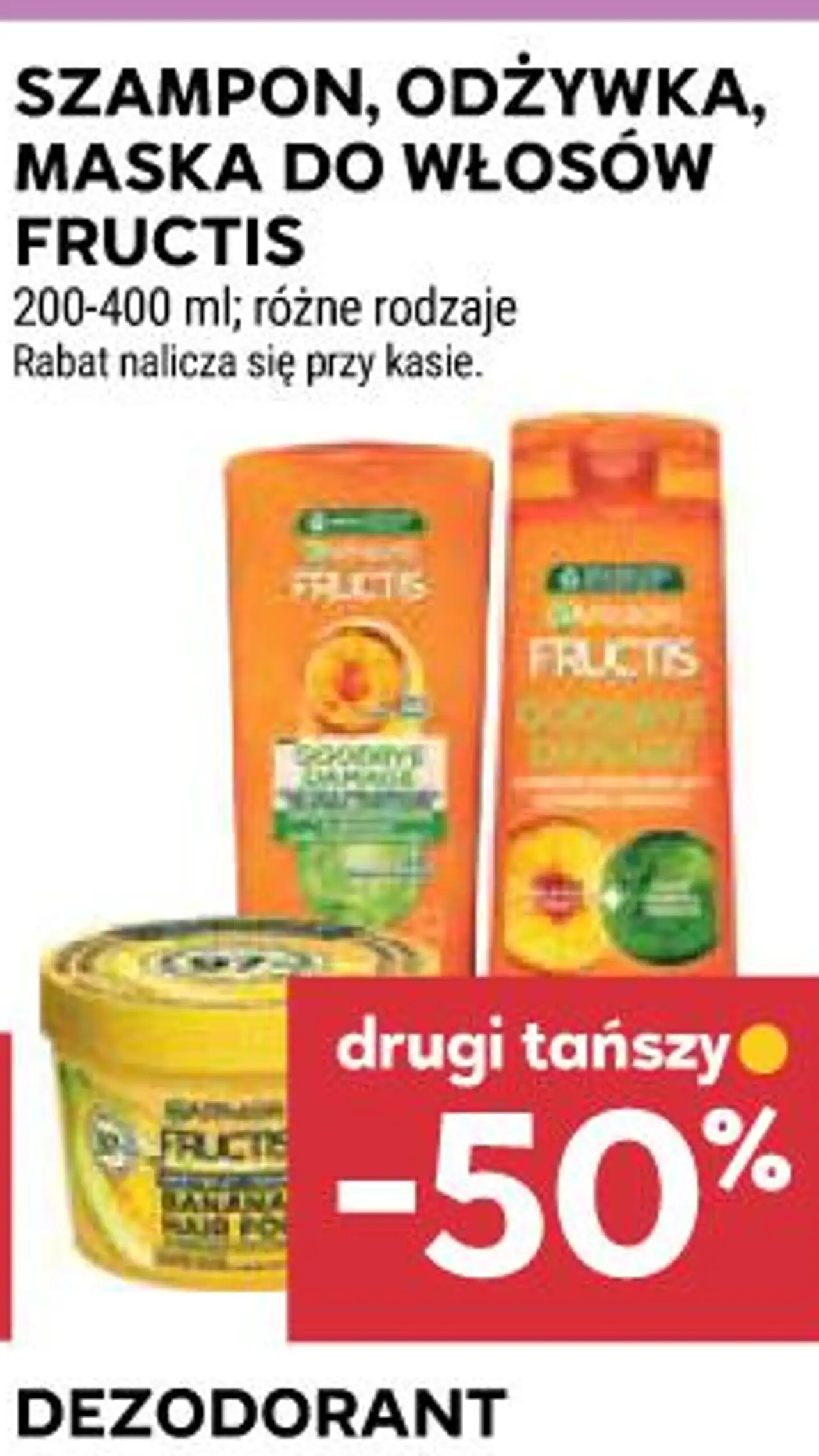 Szampon, odżywka, maska do włosów Fructis