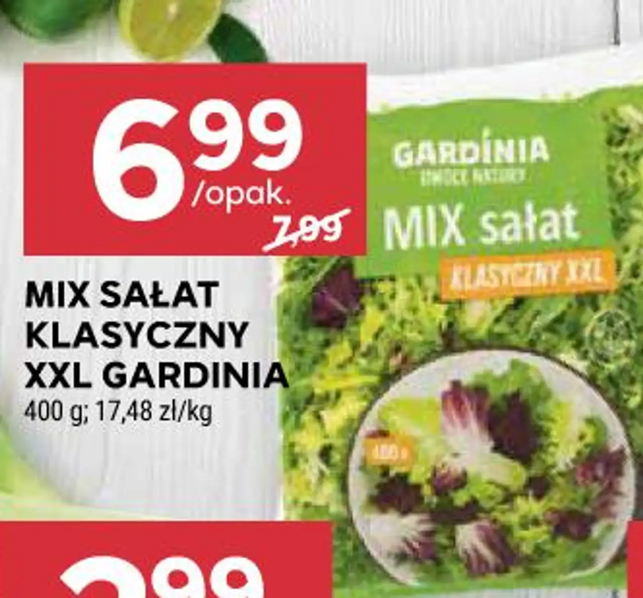 MIX SAŁAT KLASYCZNY XXL GARDINIA 400 g; 17,48 zł/kg