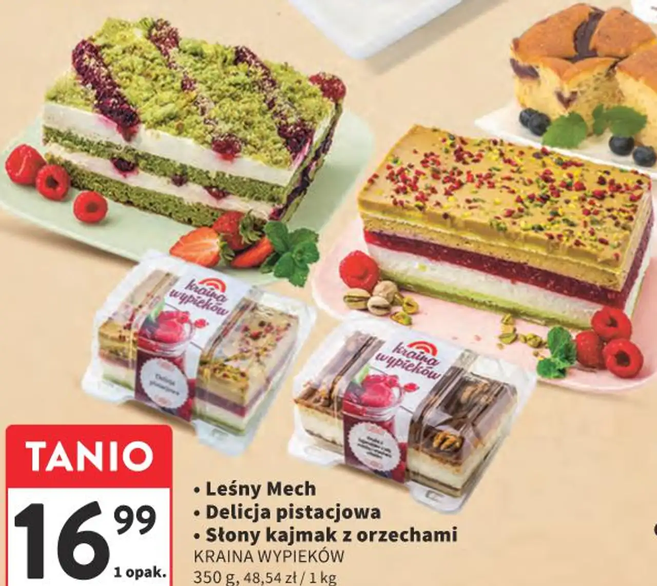 Leśny Mech, Delicja pistacjowa, Słony kajmak z orzechami
