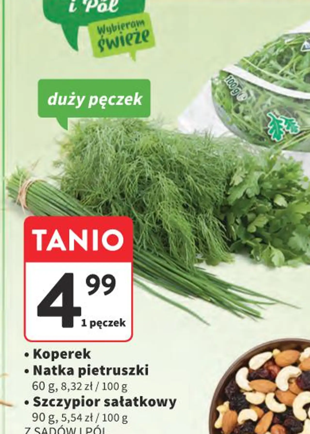 Koperek, Natka pietruszki, Szczypior sałatkowy Z SADÓW I PÓL