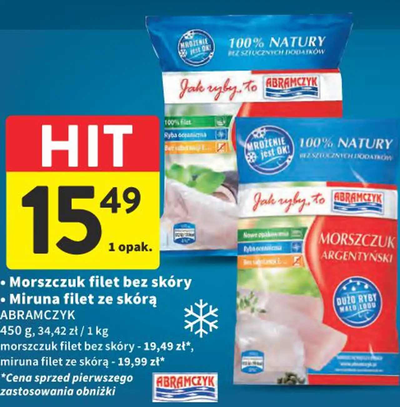 Morszczuk filet bez skóry • Miruna filet ze skórą ABRAMCZYK