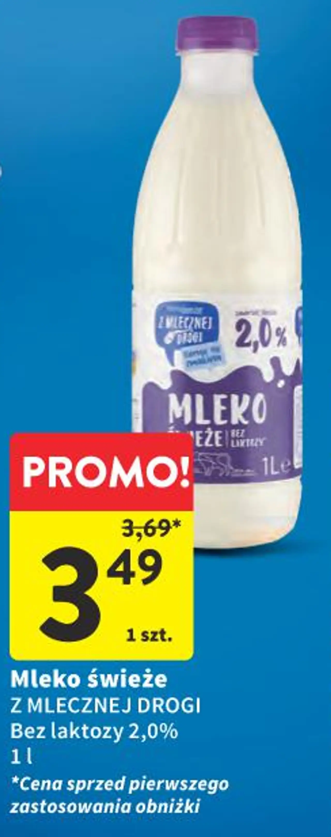 Mleko świeże Z MLECZNEJ DROGI Bez laktozy 2,0% 1 l