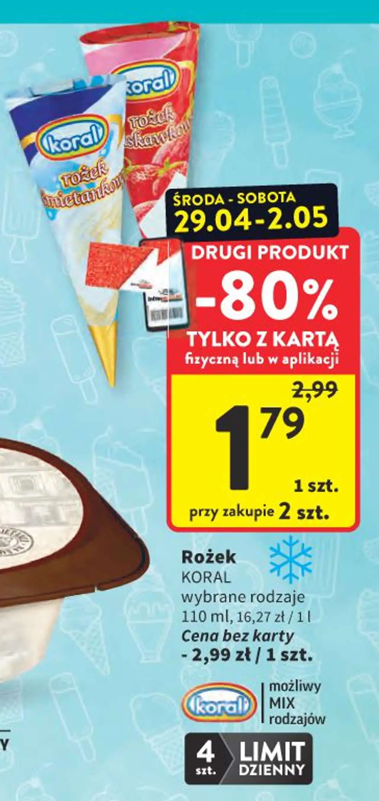 Rożek KORAL wybrane rodzaje 110 ml