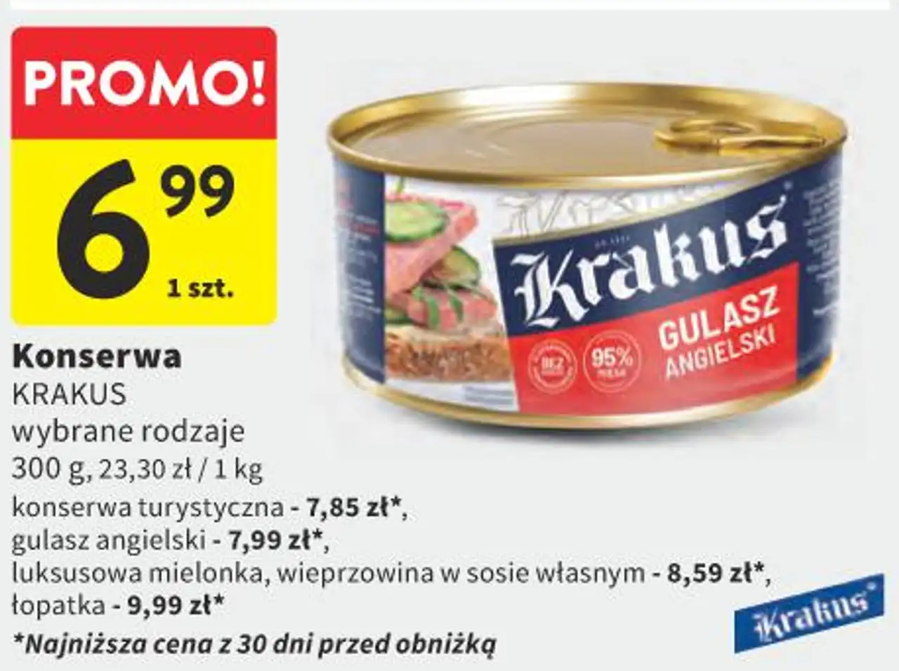 Konserwa KRAKUS wybrane rodzaje 300 g