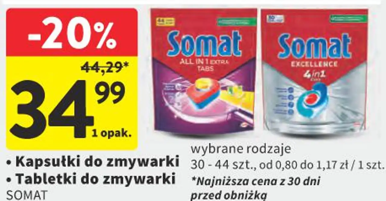 Kapsułki do zmywarki Tabletki do zmywarki SOMAT